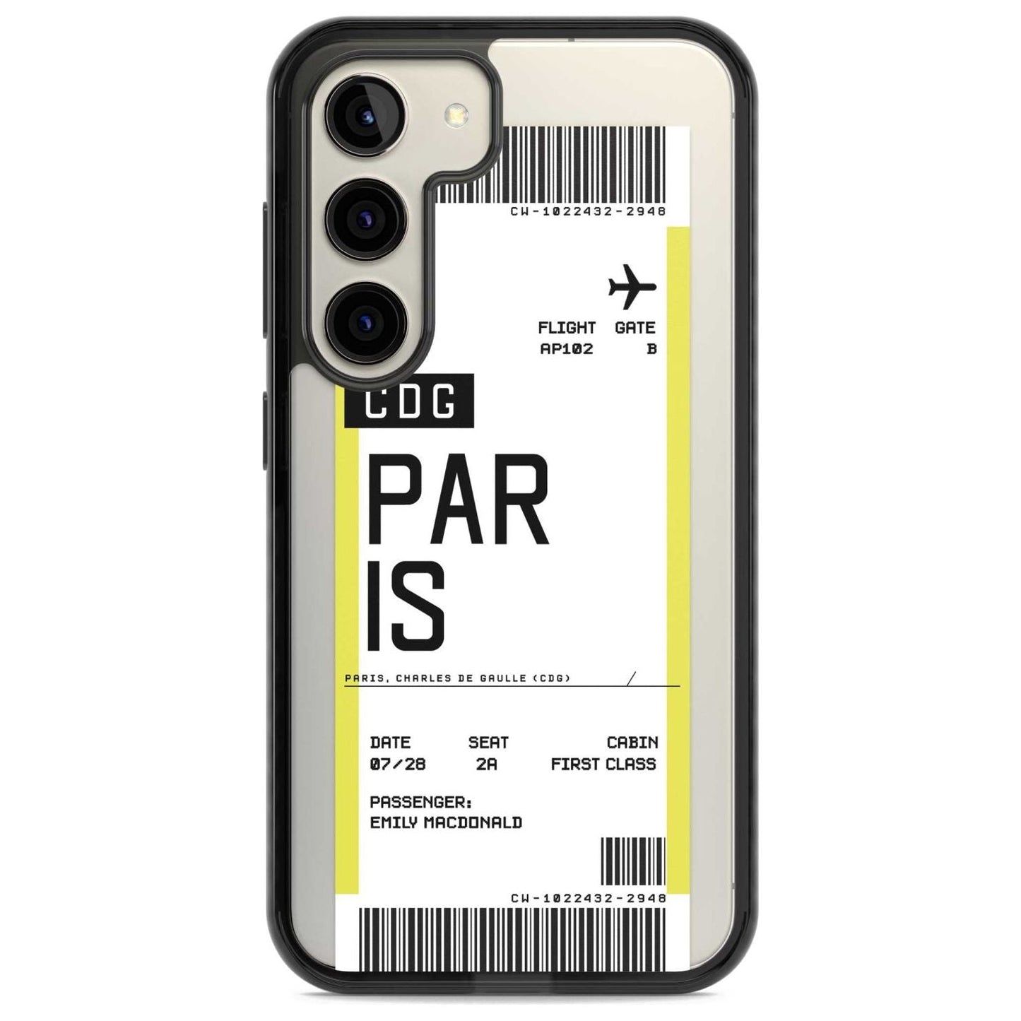 Personalised Paris Boarding Pass