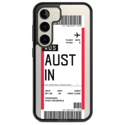 Personalised Austin Boarding Pass