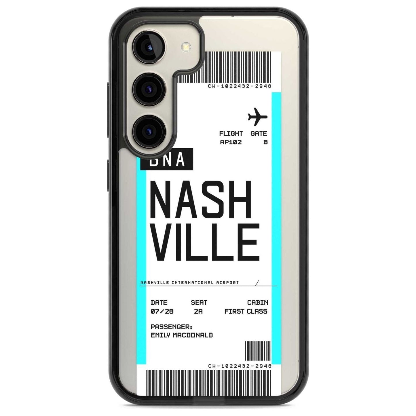Carte d'embarquement personnalisée pour Nashville