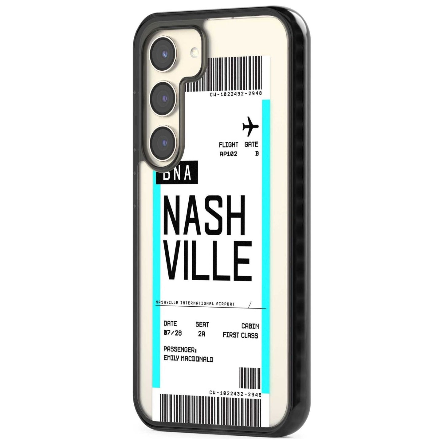 Carte d'embarquement personnalisée pour Nashville