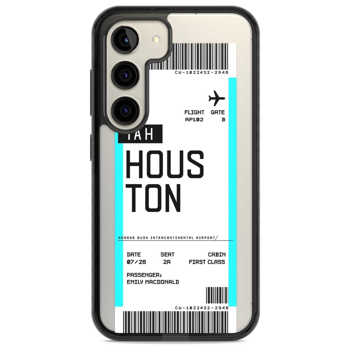 Personalised Houston Boarding Pass