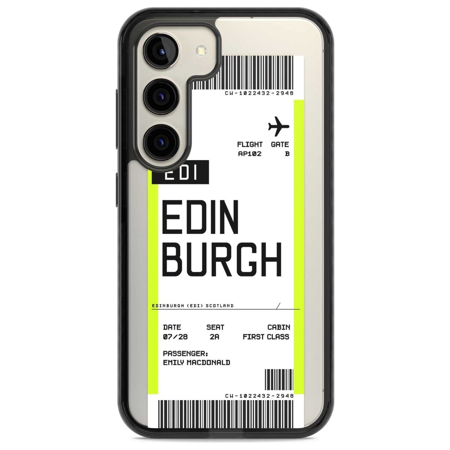 Personalised Edinburgh Boarding Pass