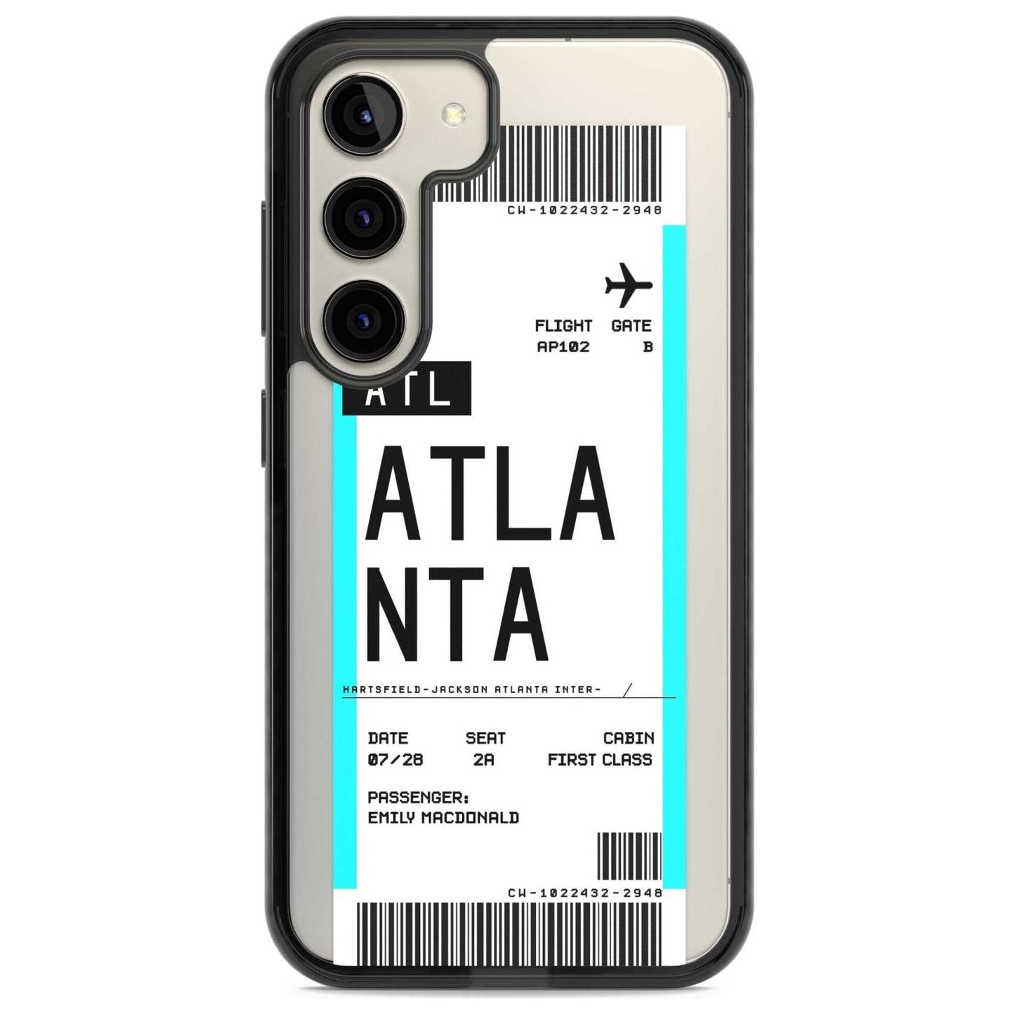 Personalisierte Atlanta-Bordkarte