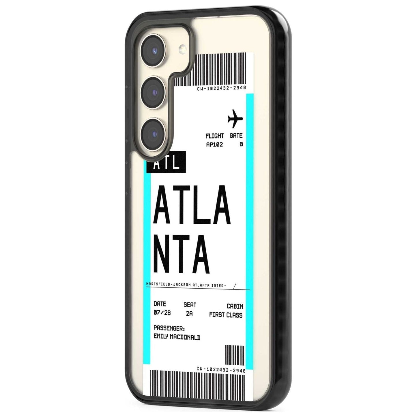 Personalisierte Atlanta-Bordkarte