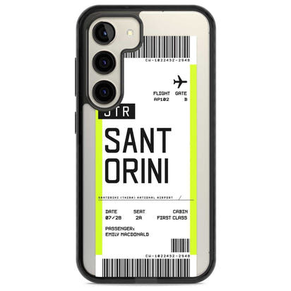Personalisierte Bordkarte für Santorini