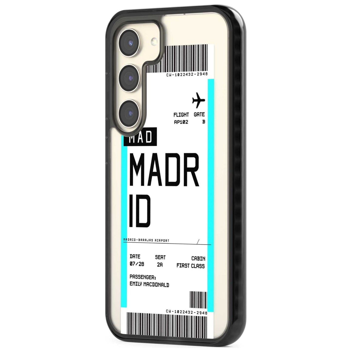 Personalised Madrid Boarding Pass