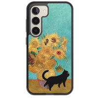 Cat with Van Gogh's Sunflowers