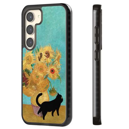 Cat with Van Gogh's Sunflowers