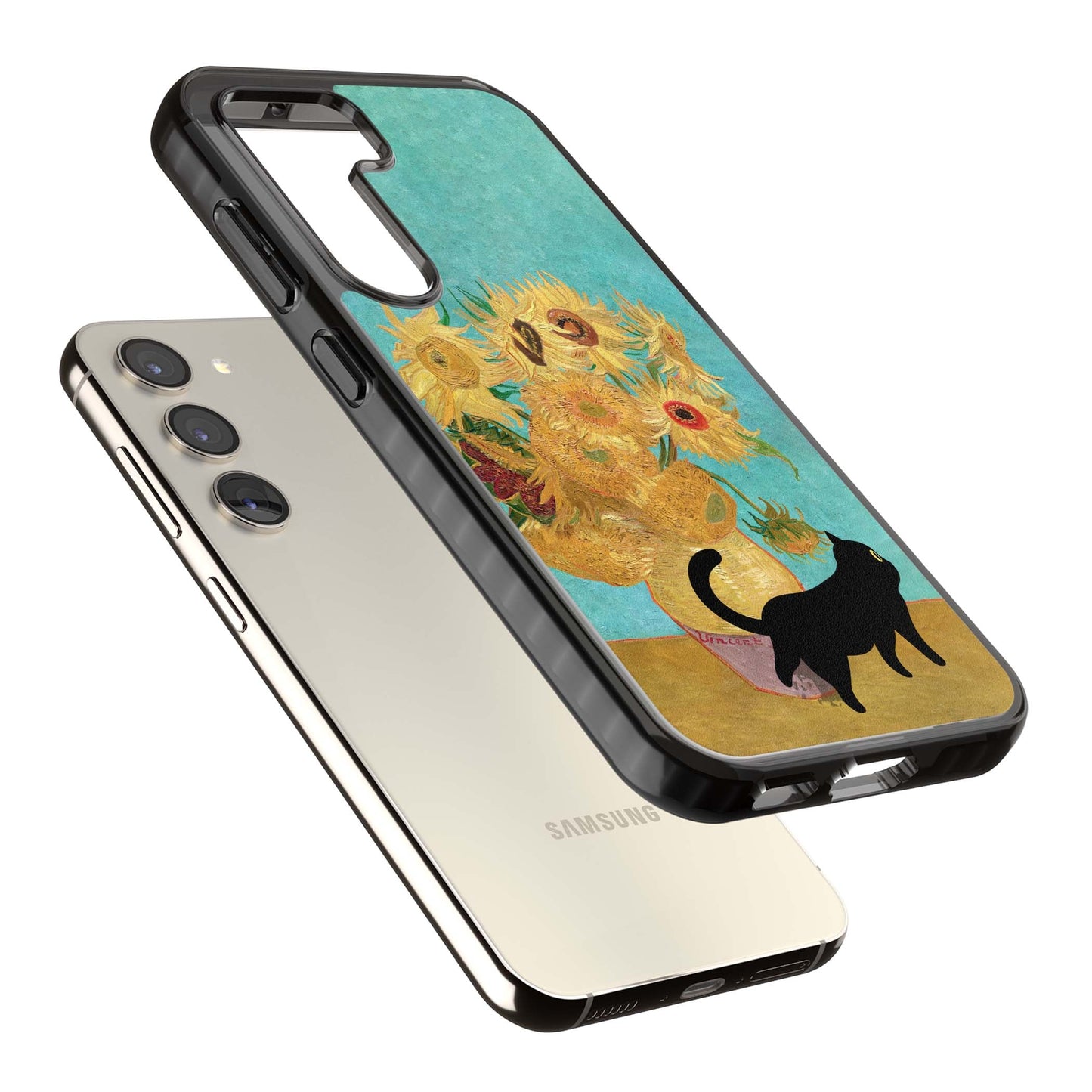 Cat with Van Gogh's Sunflowers