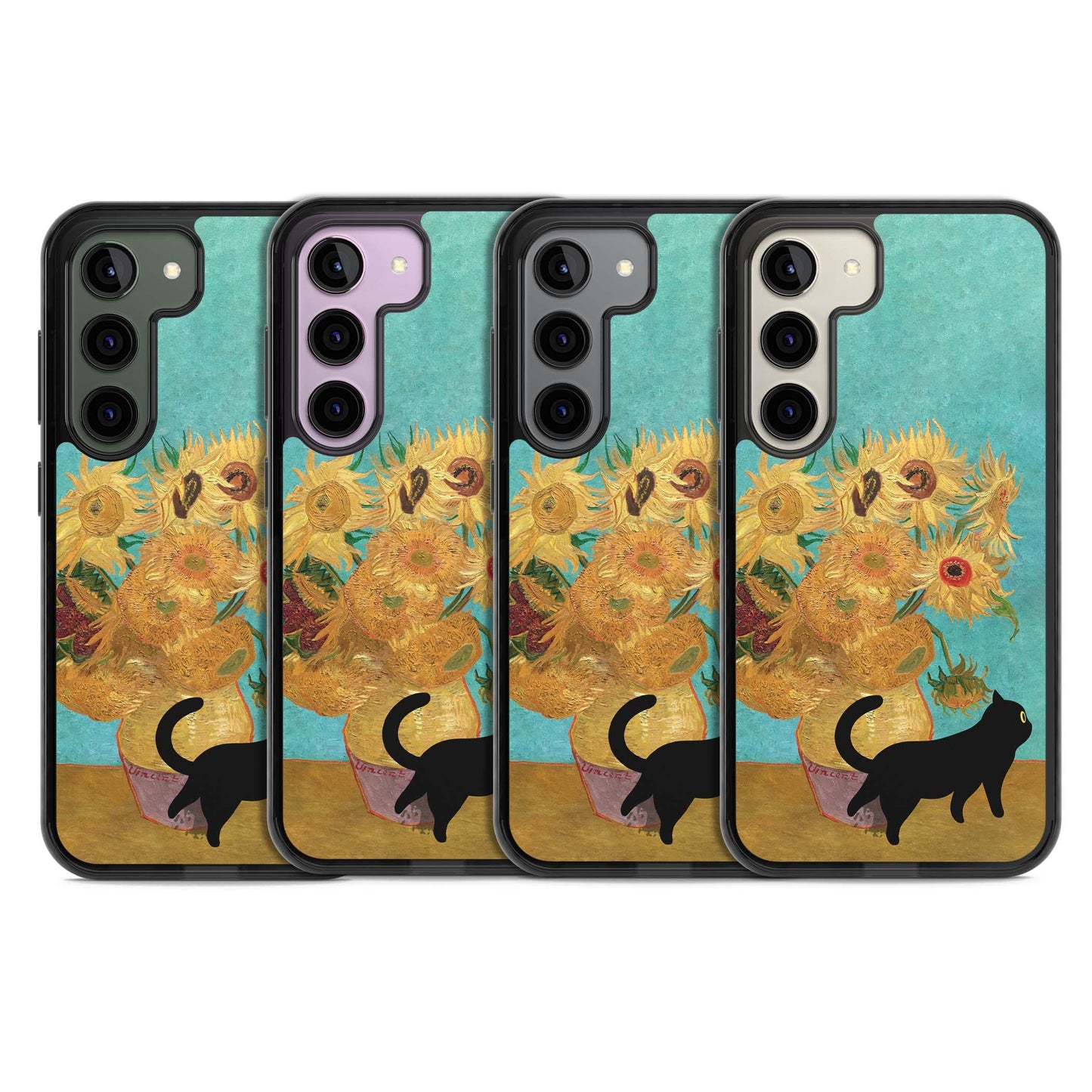 Cat with Van Gogh's Sunflowers