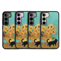 Cat with Van Gogh's Sunflowers