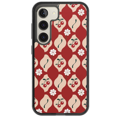 Vintage Cherry Diamond Pattern