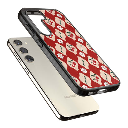 Vintage Cherry Diamond Pattern