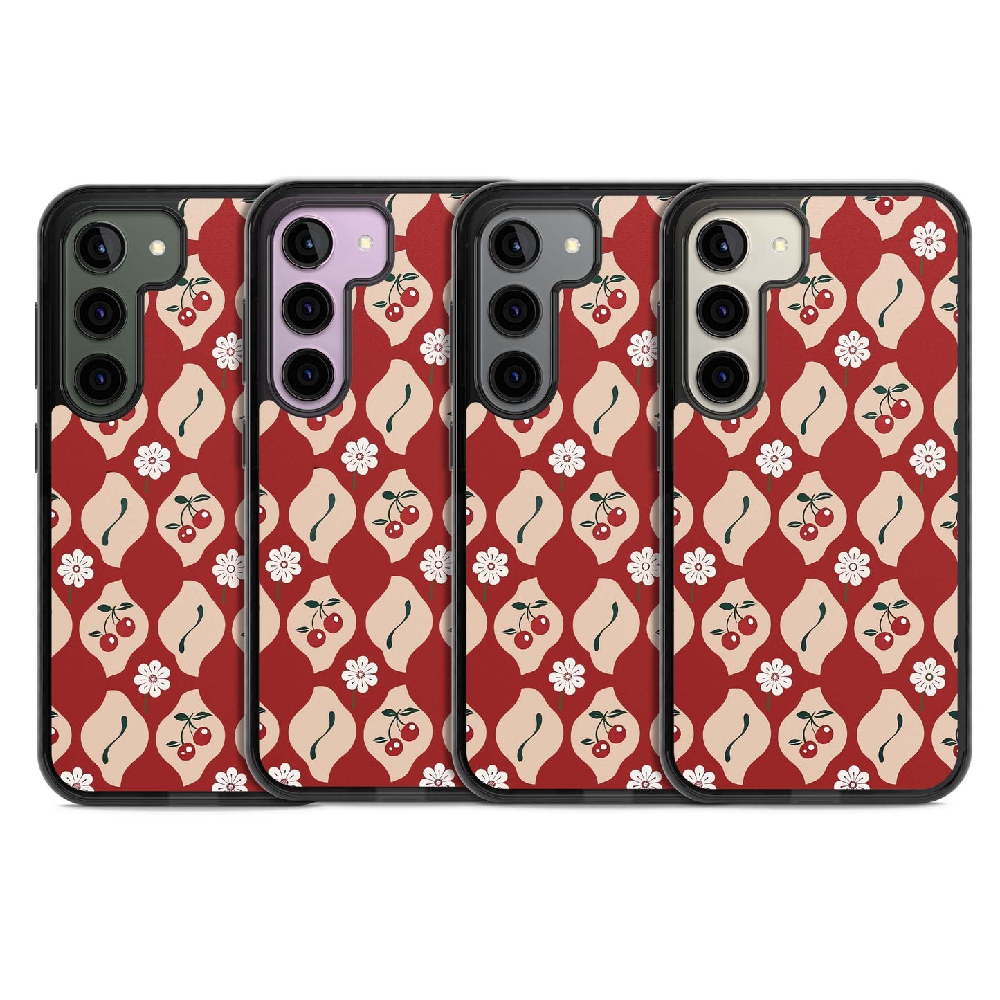 Vintage Cherry Diamond Pattern