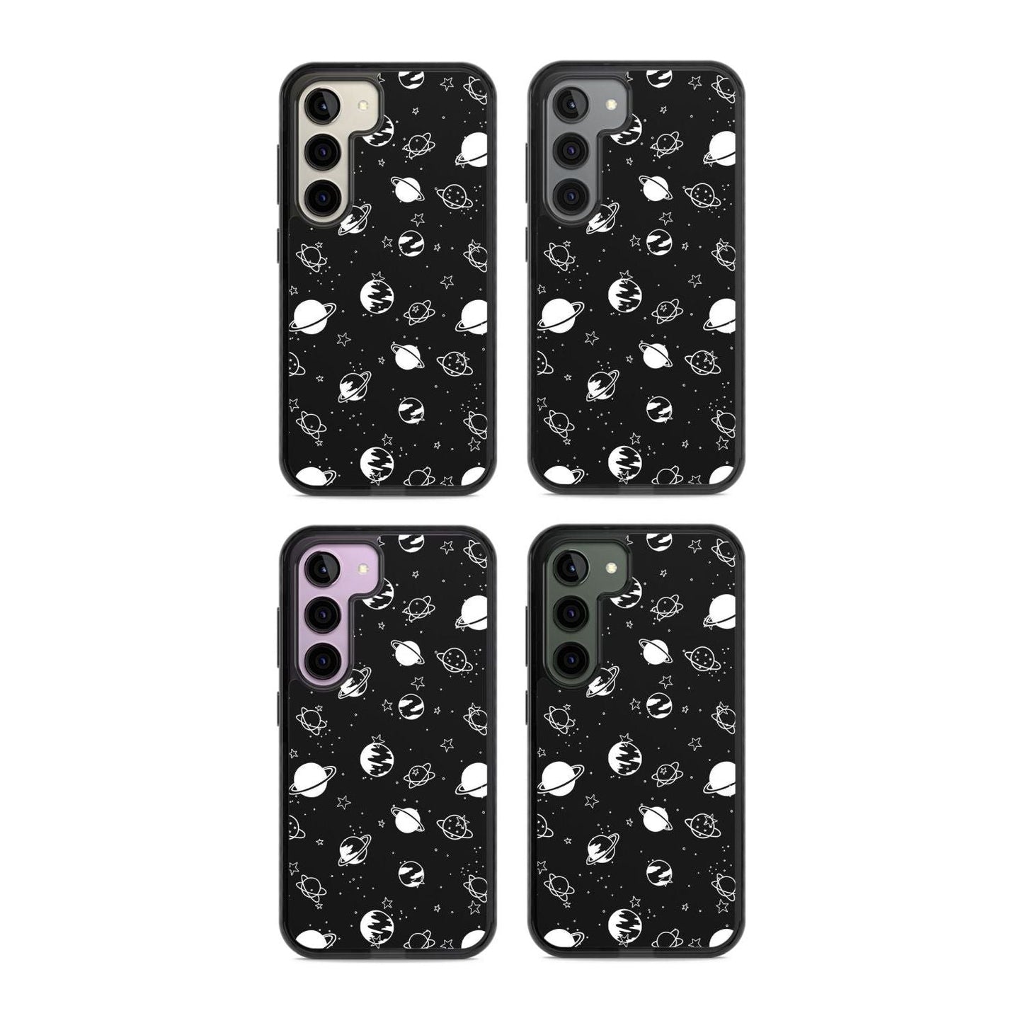 White Planets On Black