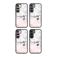 Personalised Pink Fade Marble Heart