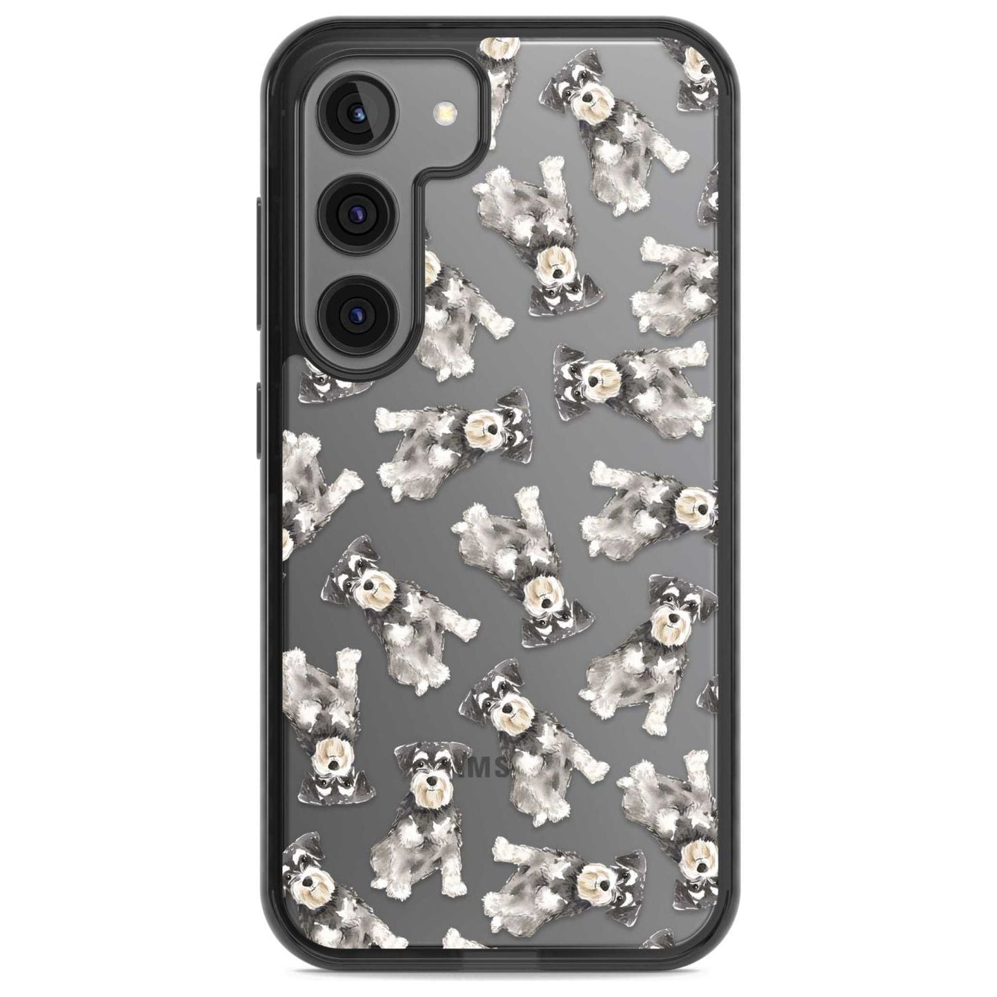 Aquarellzeichnung eines Zwergschnauzers