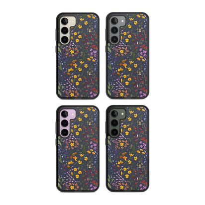 Grappe de feuilles de fleurs sauvages bleu marine