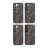 Grappe de feuilles de fleurs sauvages bleu marine