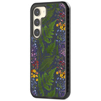 Busy Floral And Fern Design Navy