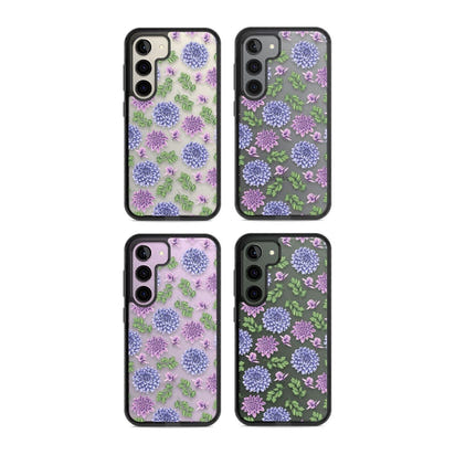 Purple Dahlias Floral