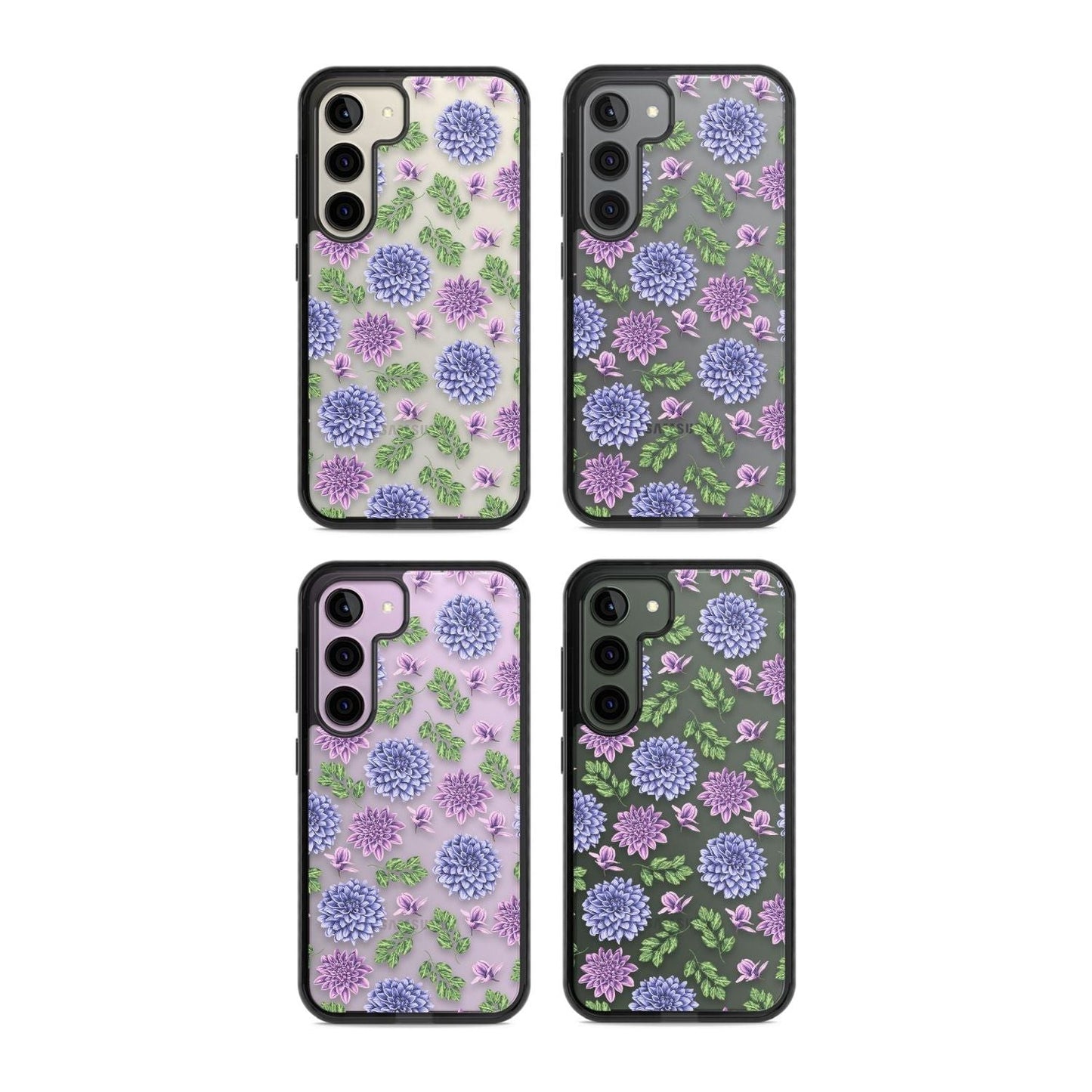 Purple Dahlias Floral