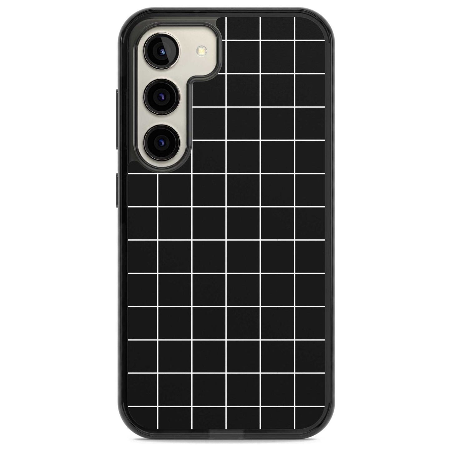 Minimalist Grid Pattern Black
