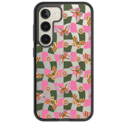 Wavy Butterfly Checked Pattern