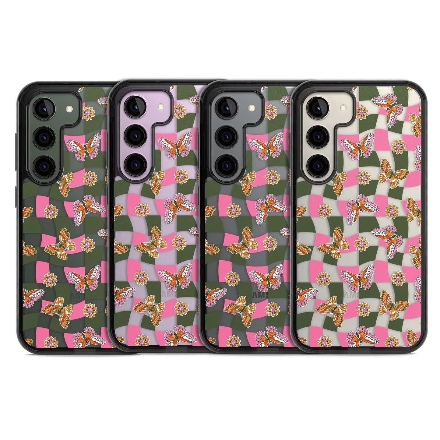 Wavy Butterfly Checked Pattern