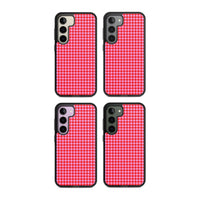 Pied-de-poule rose fluo et rouge