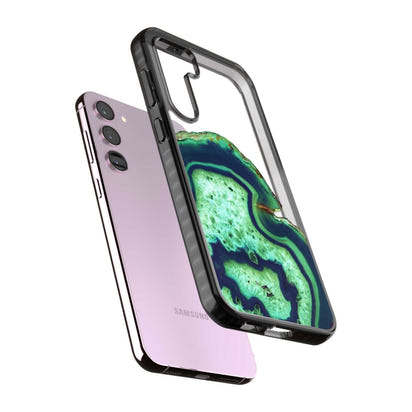 Tranche d'agate émeraude