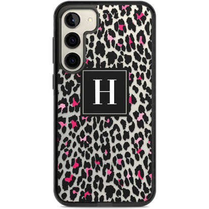 Personalised Clear Pink Leopard Monogram