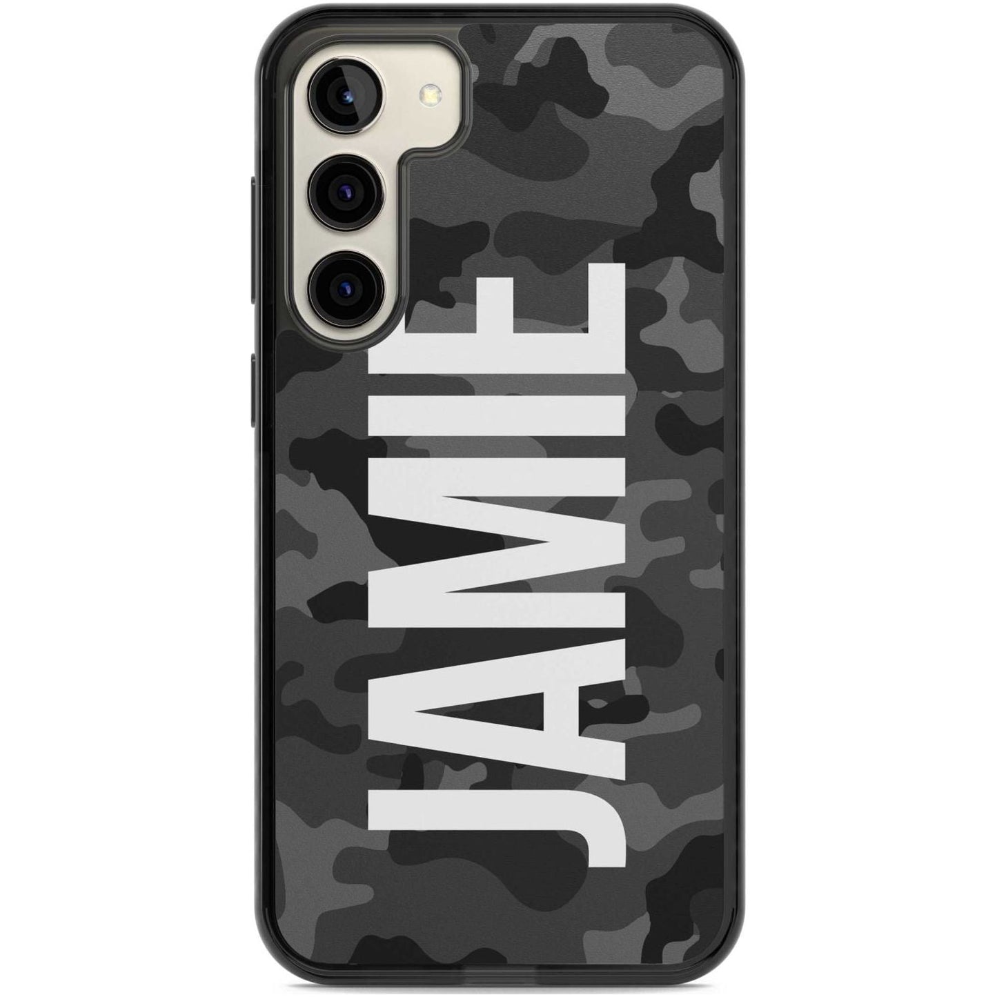 Personalised Black Camo Name Vertical