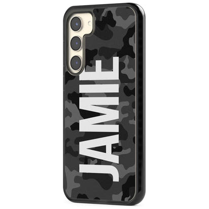 Personalised Black Camo Name Vertical