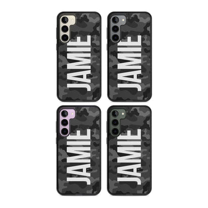Personalised Black Camo Name Vertical