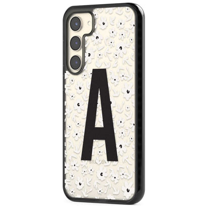 Initiale en gras personnalisée et florale