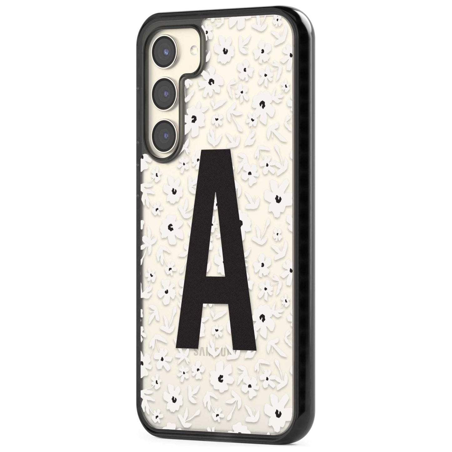 Initiale en gras personnalisée et florale