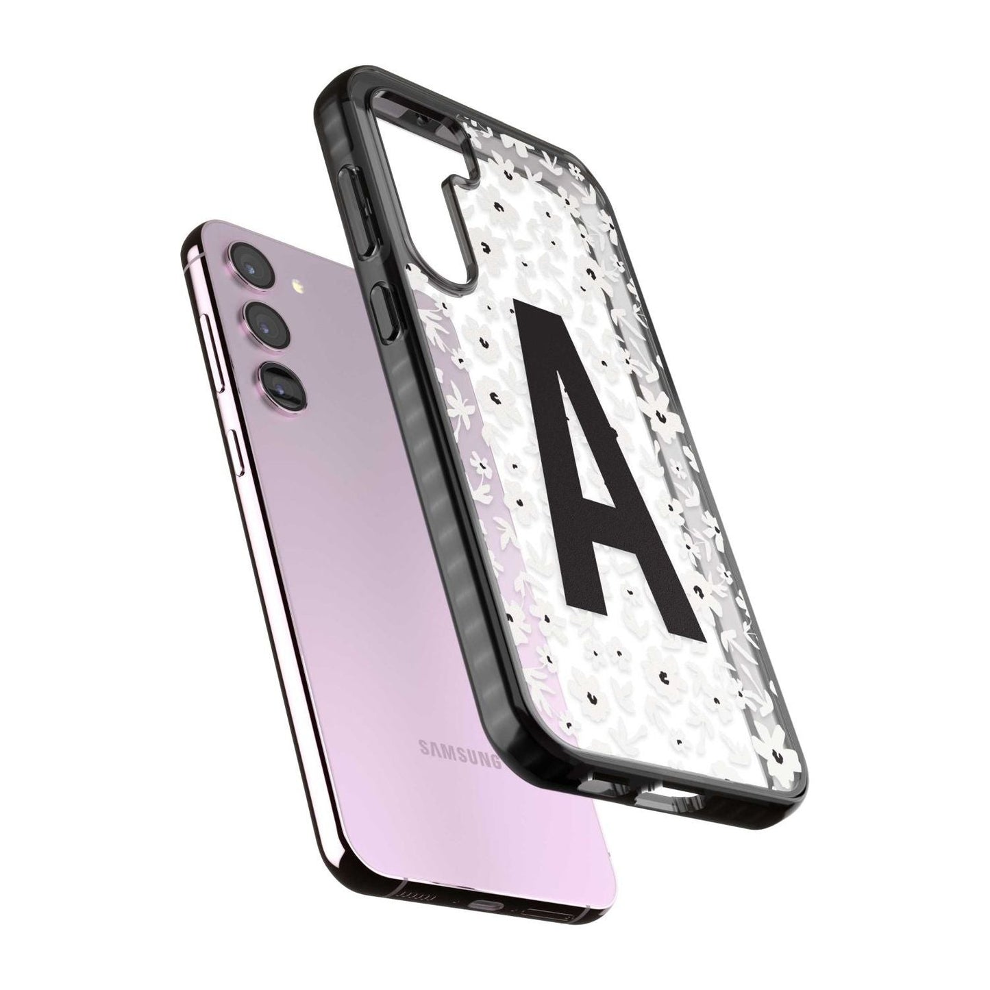 Initiale en gras personnalisée et florale