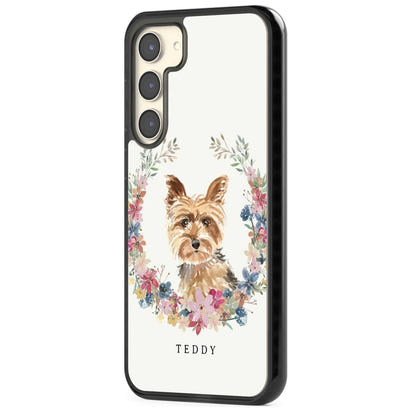 Personalised Yorkshire Terrier Floral Portrait