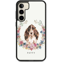 Personalised Cocker Spaniel Floral Portrait