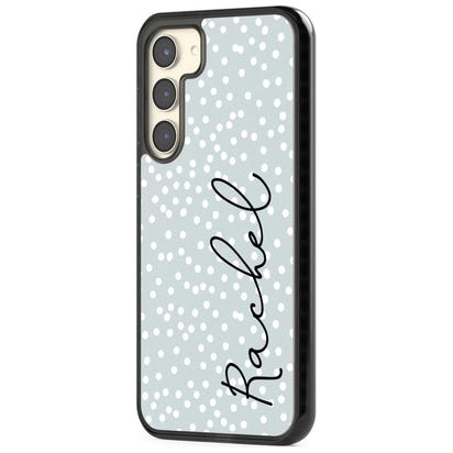 Écriture cursive verticale personnalisée et points