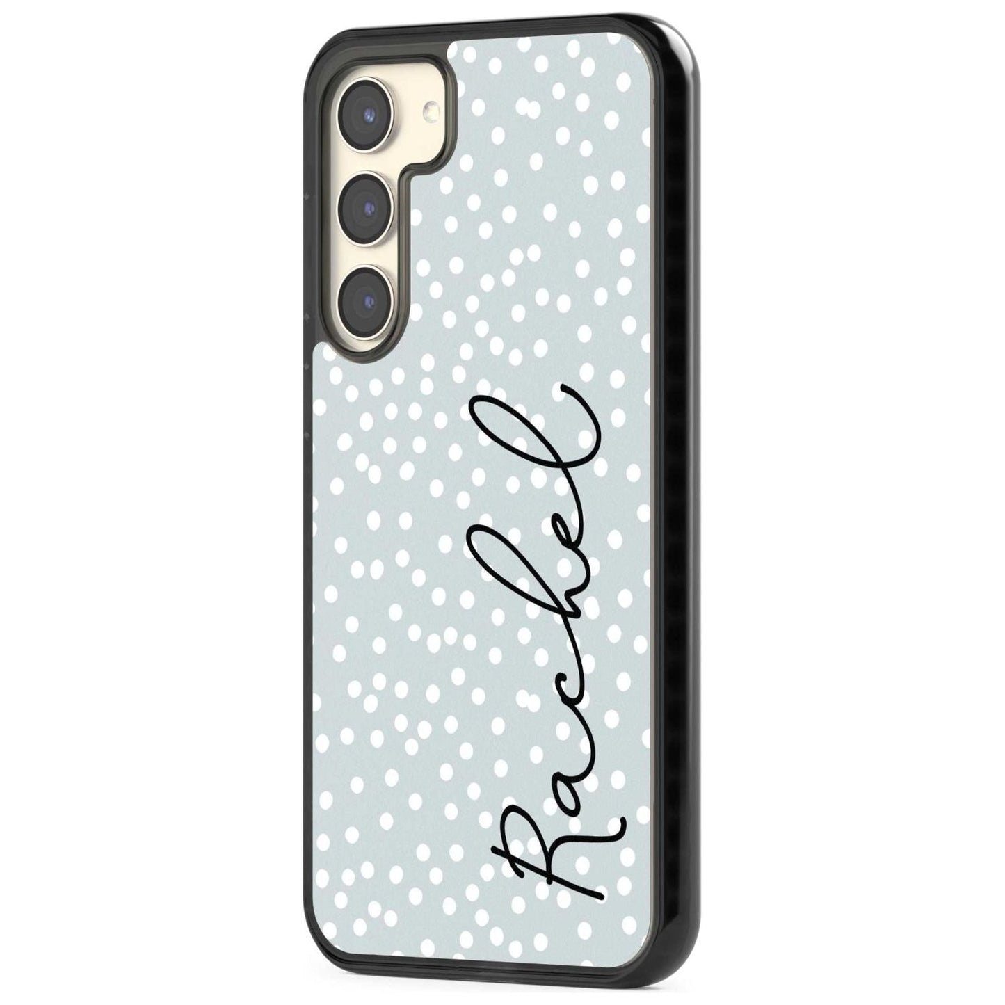 Écriture cursive verticale personnalisée et points