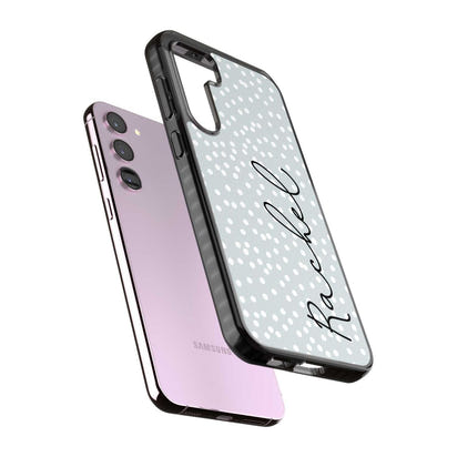 Écriture cursive verticale personnalisée et points