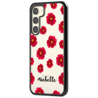 Personalised Red Peonies & Cursive