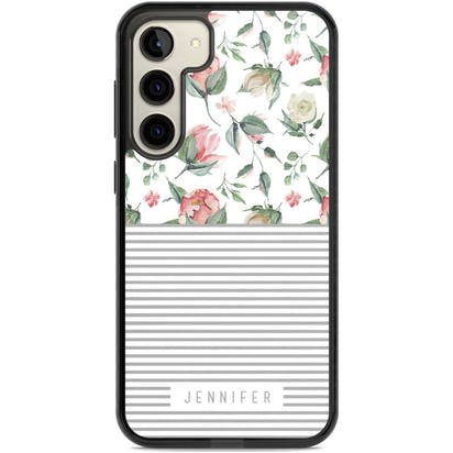 Personalised Light Floral Pattern & Stripes