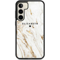 Personalised White & Gold Swirl Marble