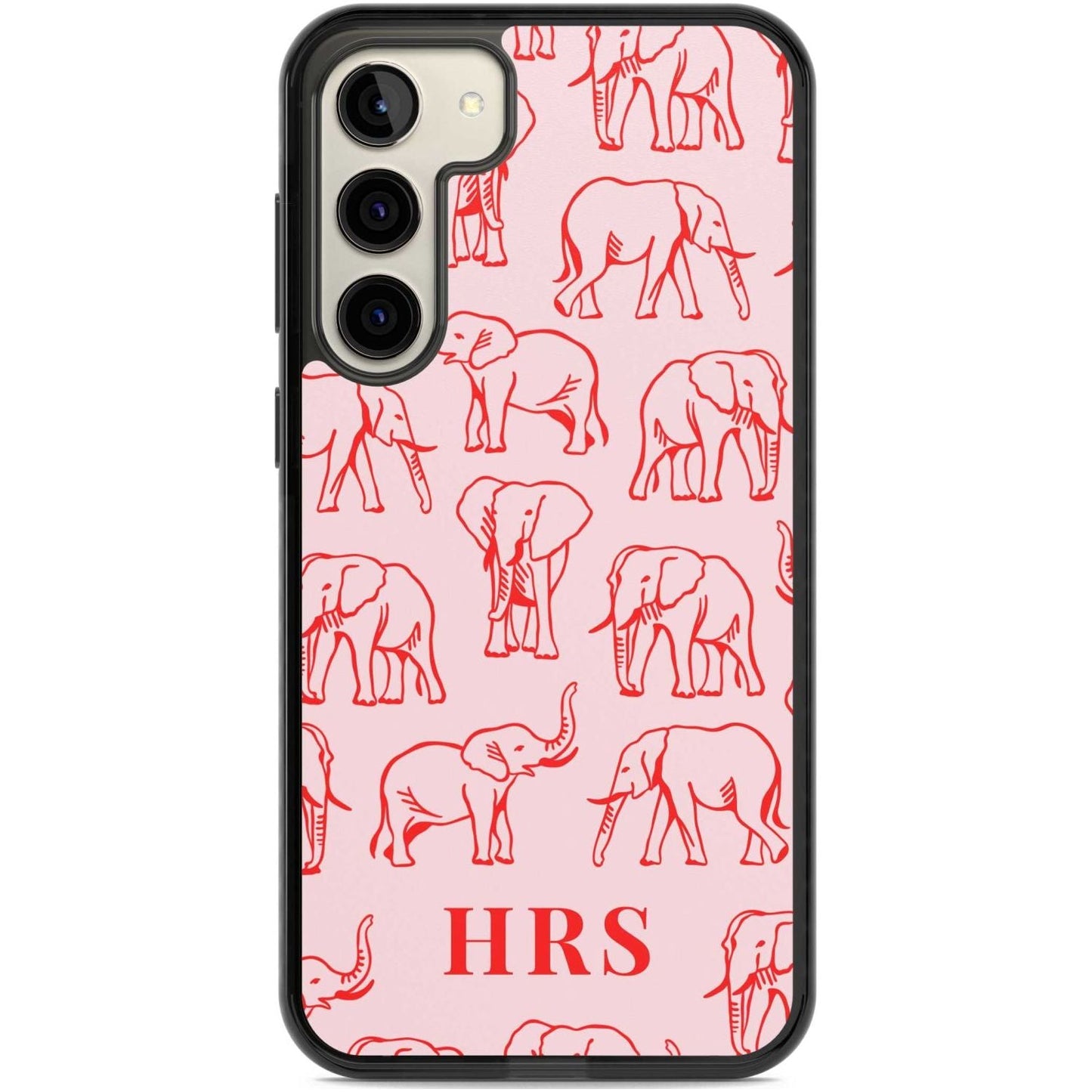 Personalised Red Elephant Outline