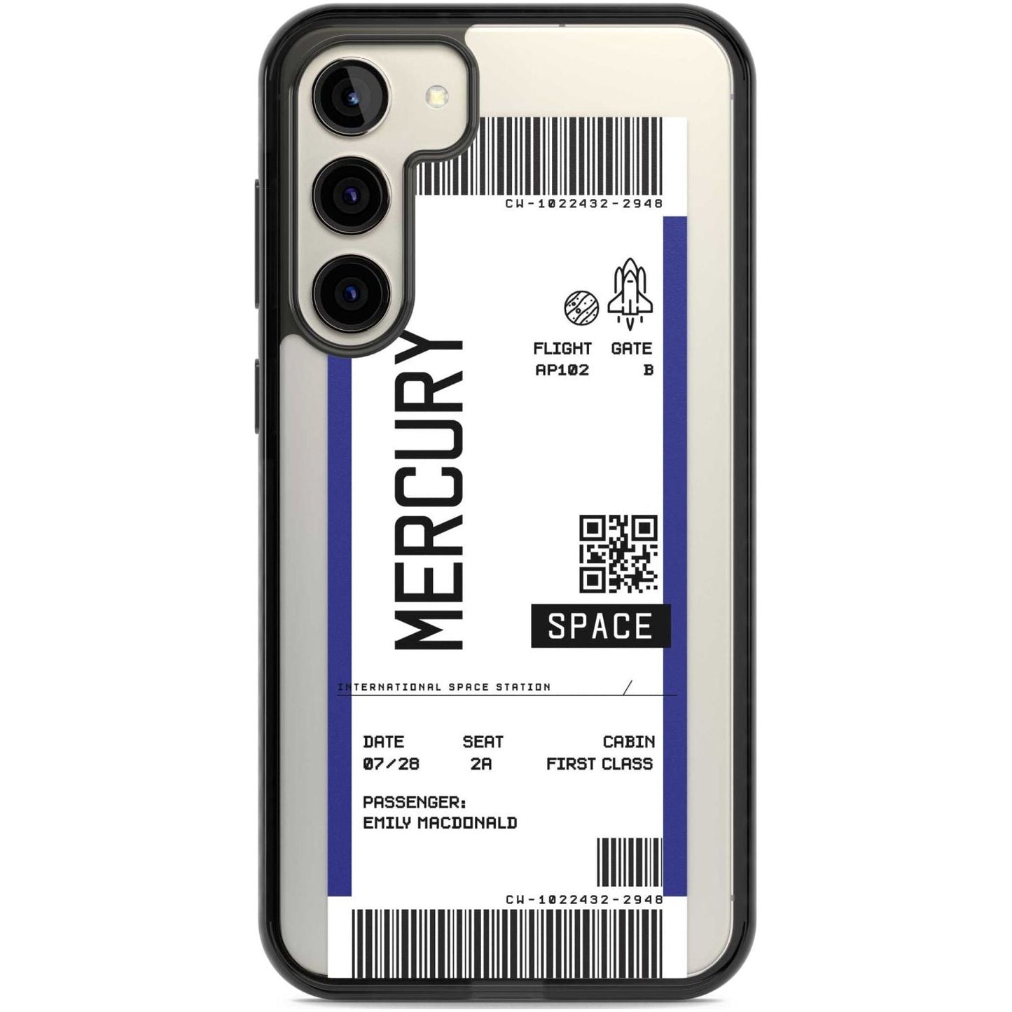 Personalised Mercury Travel Ticket