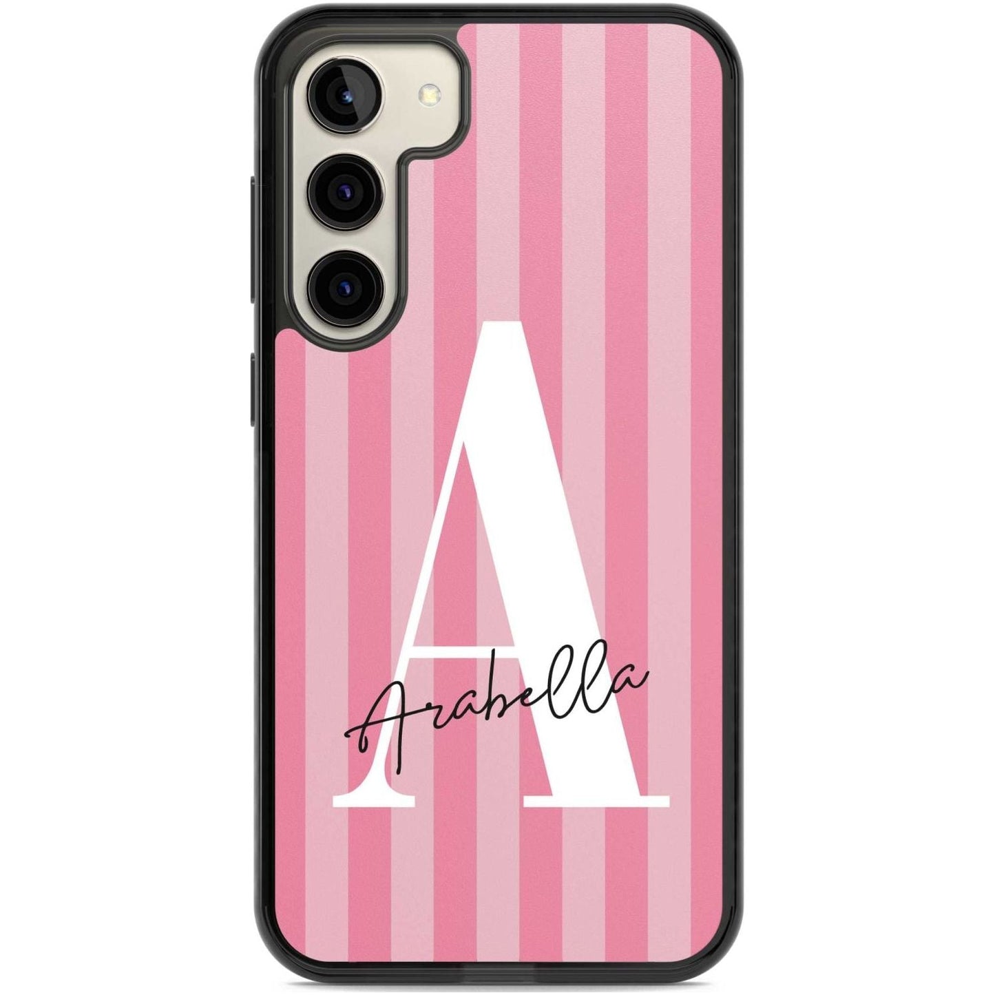 Personalised Pink Stripes Initial