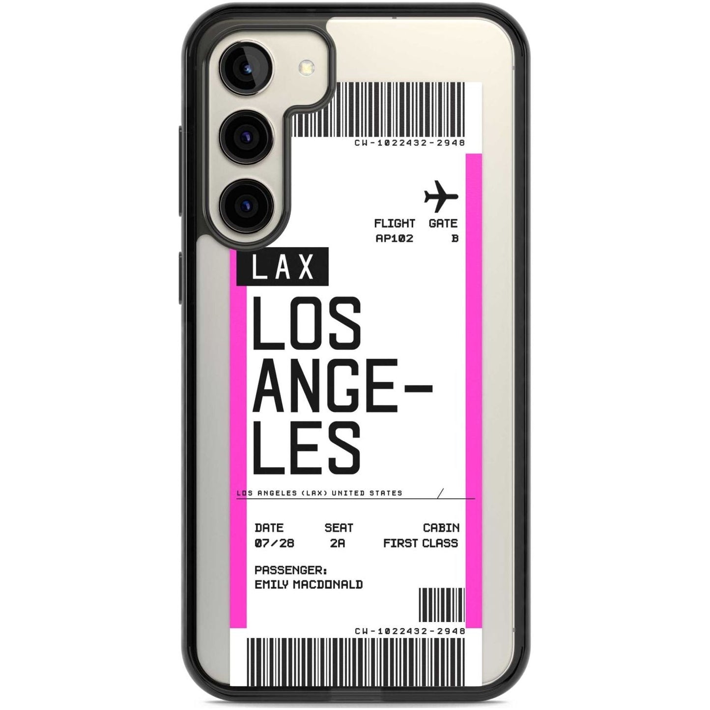 Personalisierte Bordkarte für Los Angeles